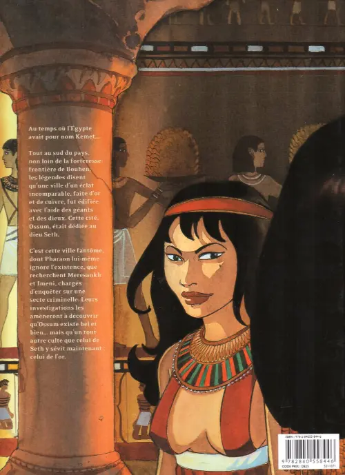 Verso de l'album Sur les terres d'Horus Tome 2 Meresanhk ou le choix de Seth