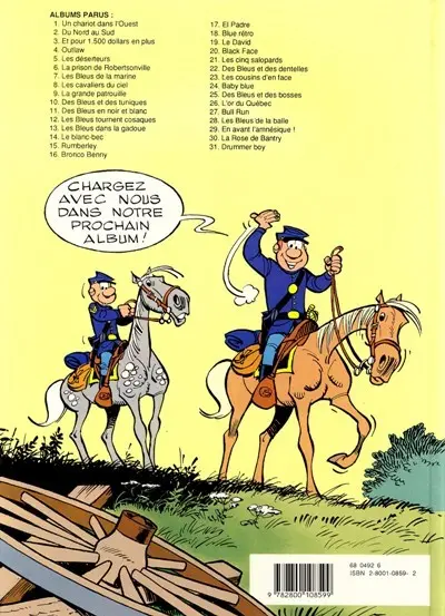 Verso de l'album Les Tuniques Bleues Tome 2 Du nord au sud