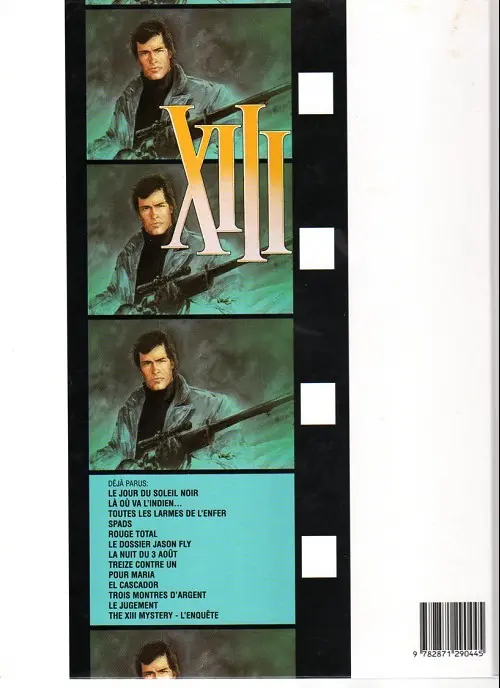 Verso de l'album XIII Tome 5 Rouge total