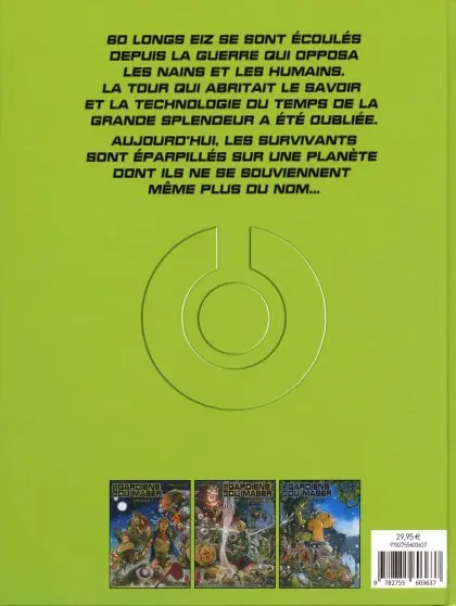 Verso de l'album Les Gardiens du Maser Trilogie 1