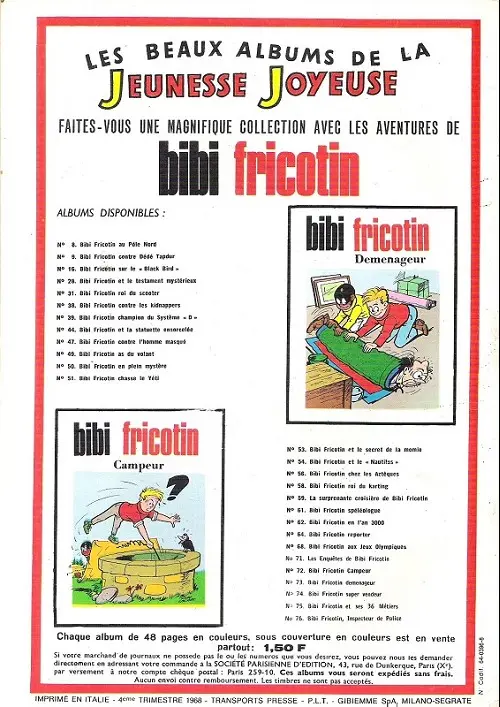 Verso de l'album Les Pieds Nickelés Tome 63 Les pieds nickelés campeurs