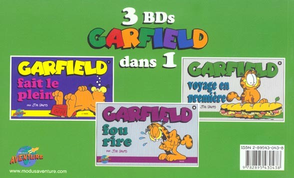 Verso de l'album Garfield #3 Poids Lourd