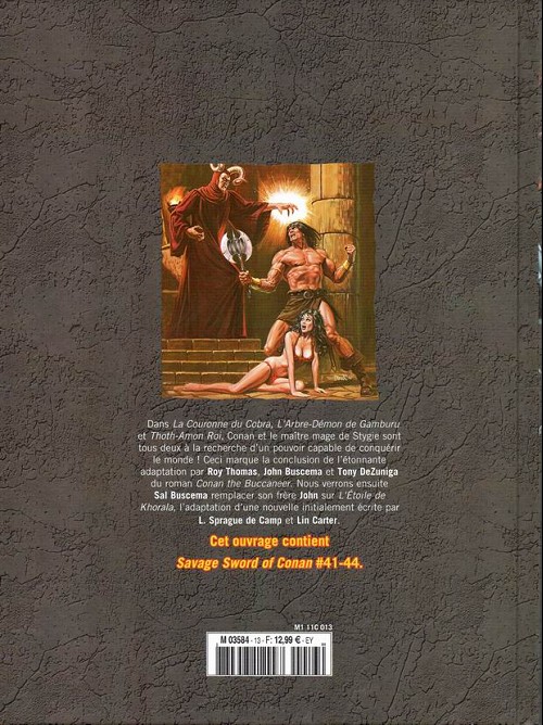 Verso de l'album The Savage Sword of Conan - La Collection Tome 13 Thoth-Amon Roi