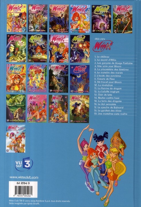 Verso de l'album Winx Club Tome 19 Des monstres sans maître