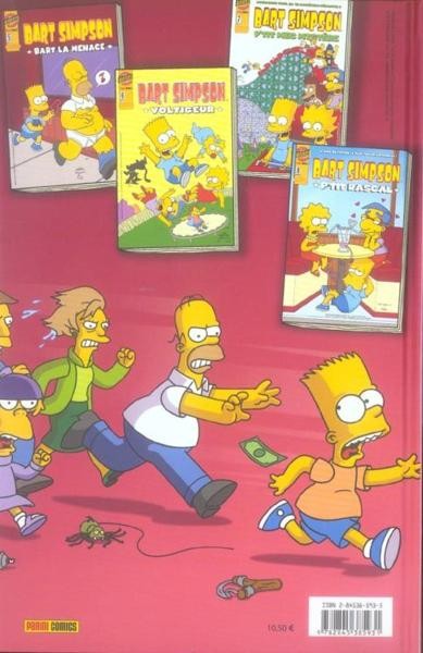 Verso de l'album Bart Simpson Le grand méchant livre de Bart Simpson