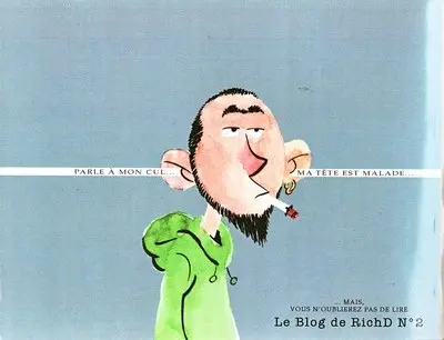 Verso de l'album Le Blog de RichD Tome 1 Écoute-moi moah !