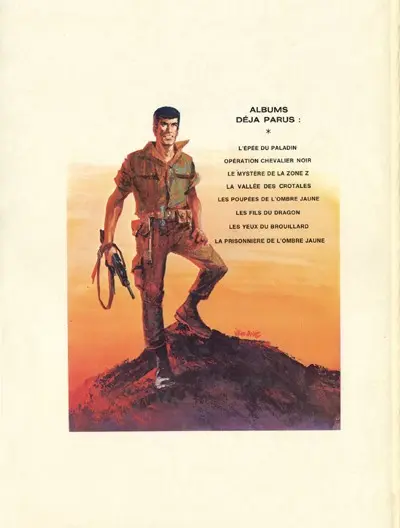 Verso de l'album Bob Morane Tome 14 La prisonnière de l'Ombre Jaune