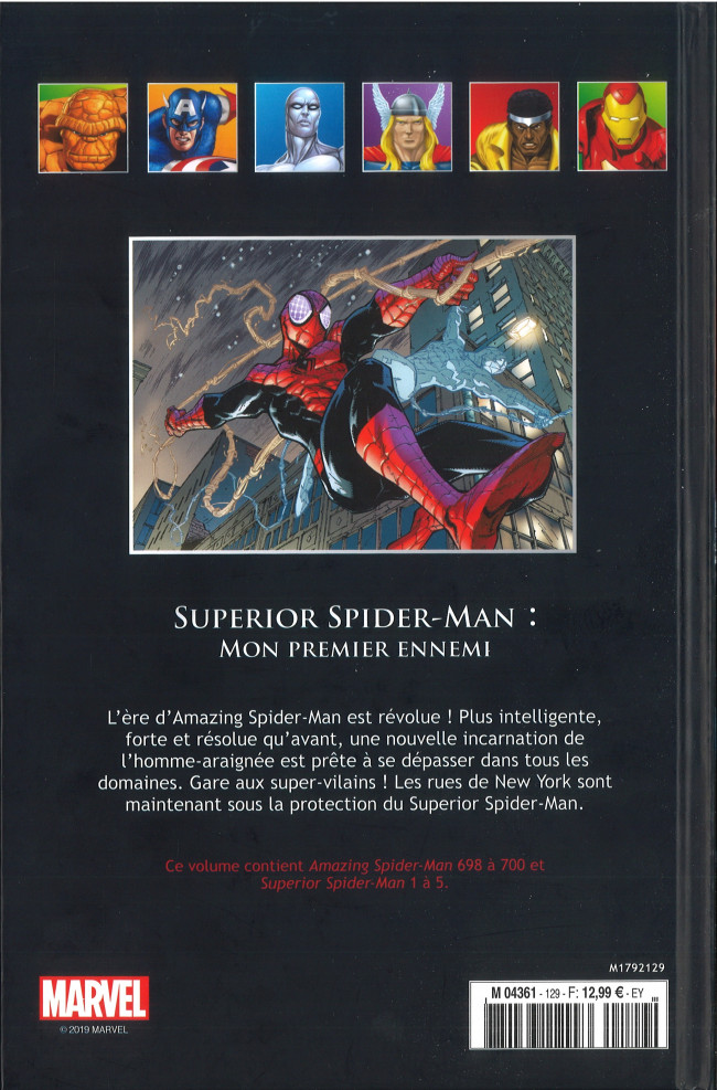 Verso de l'album Marvel Comics - La collection de référence Tome 129 Superior Spider-Man - Mon Premier Ennemi