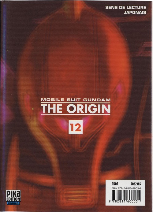 Verso de l'album Mobile Suit Gundam - The Origin 12 Début des hostilités - 2e partie