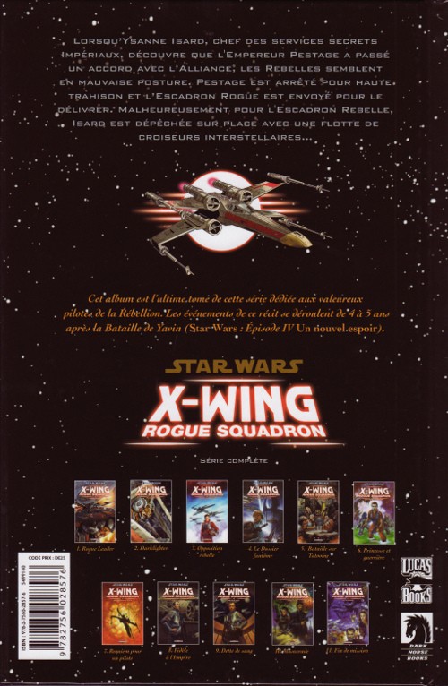 Verso de l'album Star Wars - X-Wing Rogue Squadron Tome 11 Fin de mission