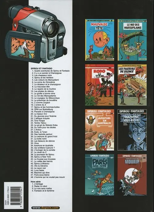 Verso de l'album Spirou et Fantasio Tome 41 La vallée des bannis