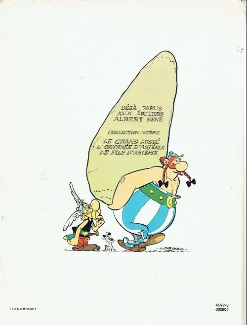 Verso de l'album Astérix Tome 25 Le grand fossé