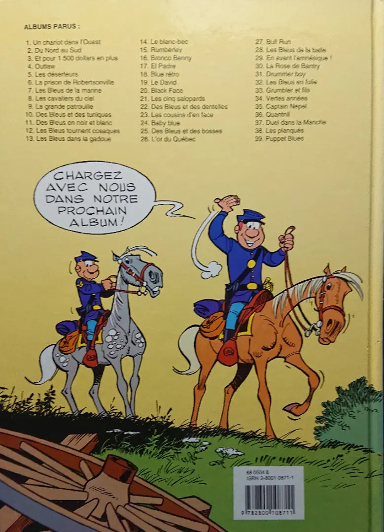 Verso de l'album Les Tuniques Bleues Tome 14 Le blanc-bec