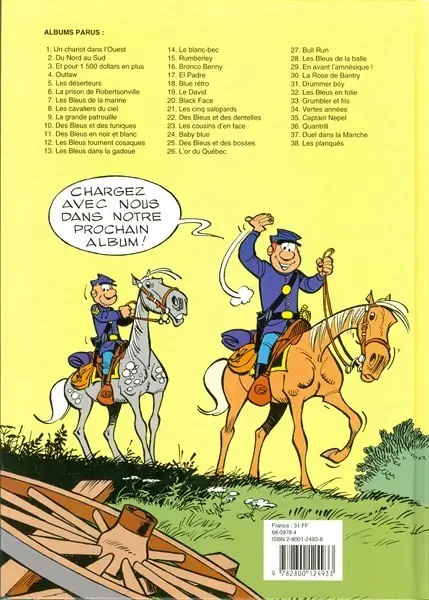 Verso de l'album Les Tuniques Bleues Tome 26 L'Or du Québec