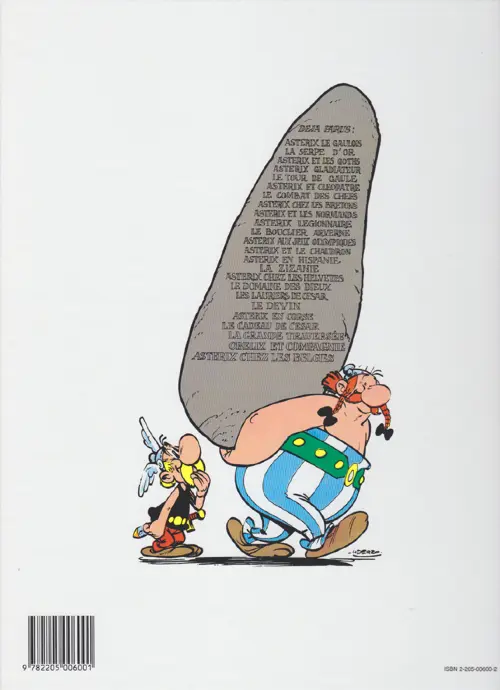 Verso de l'album Astérix Tome 18 Les lauriers de César