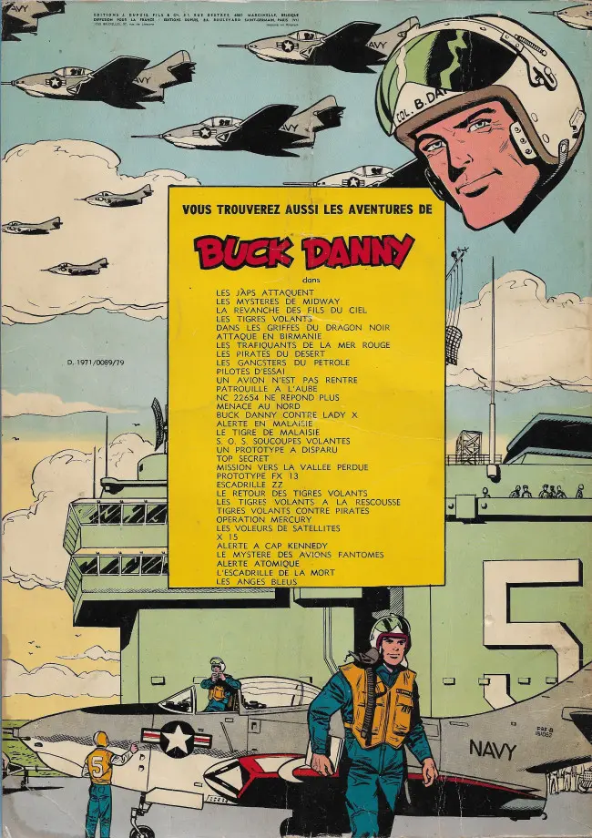Verso de l'album Buck Danny Tome 17 Buck Danny contre Lady X