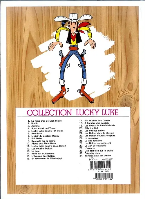 Verso de l'album Lucky Luke Tome 16 En remontant le Mississippi