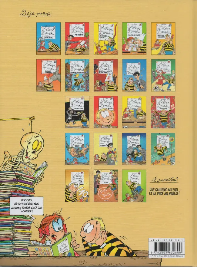 Verso de l'album L'Élève Ducobu Tome 19 Ducobu, élève modèle