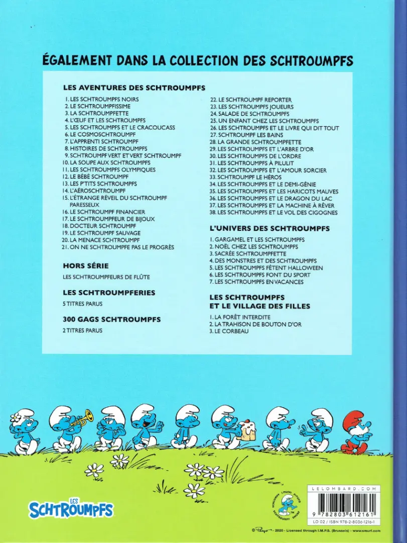 Verso de l'album Les Schtroumpfs Tome 18 Docteur Schtroumpf