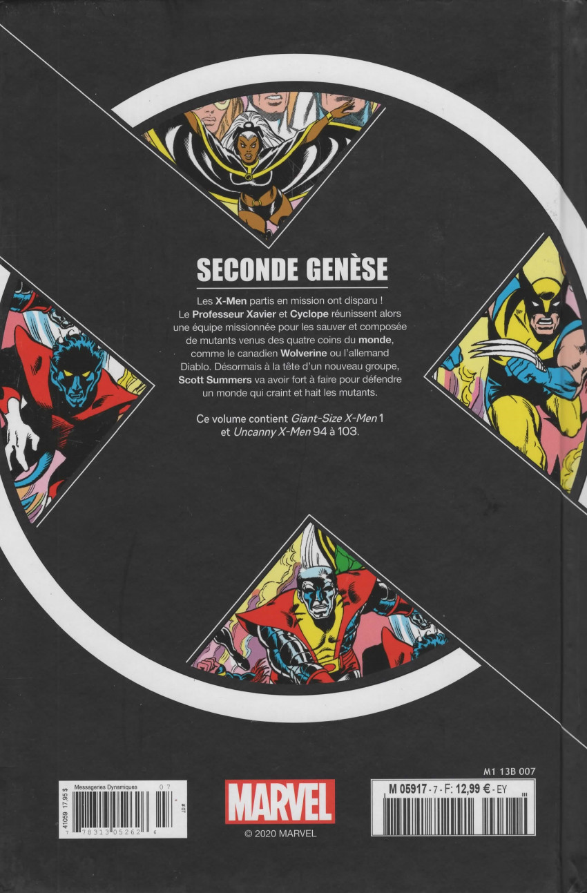 Verso de l'album X-Men - La Collection Mutante Tome 7 Seconde Génèse