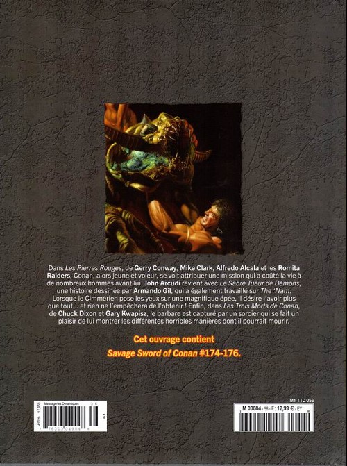 Verso de l'album The Savage Sword of Conan - La Collection Tome 56 Les pierres rouges