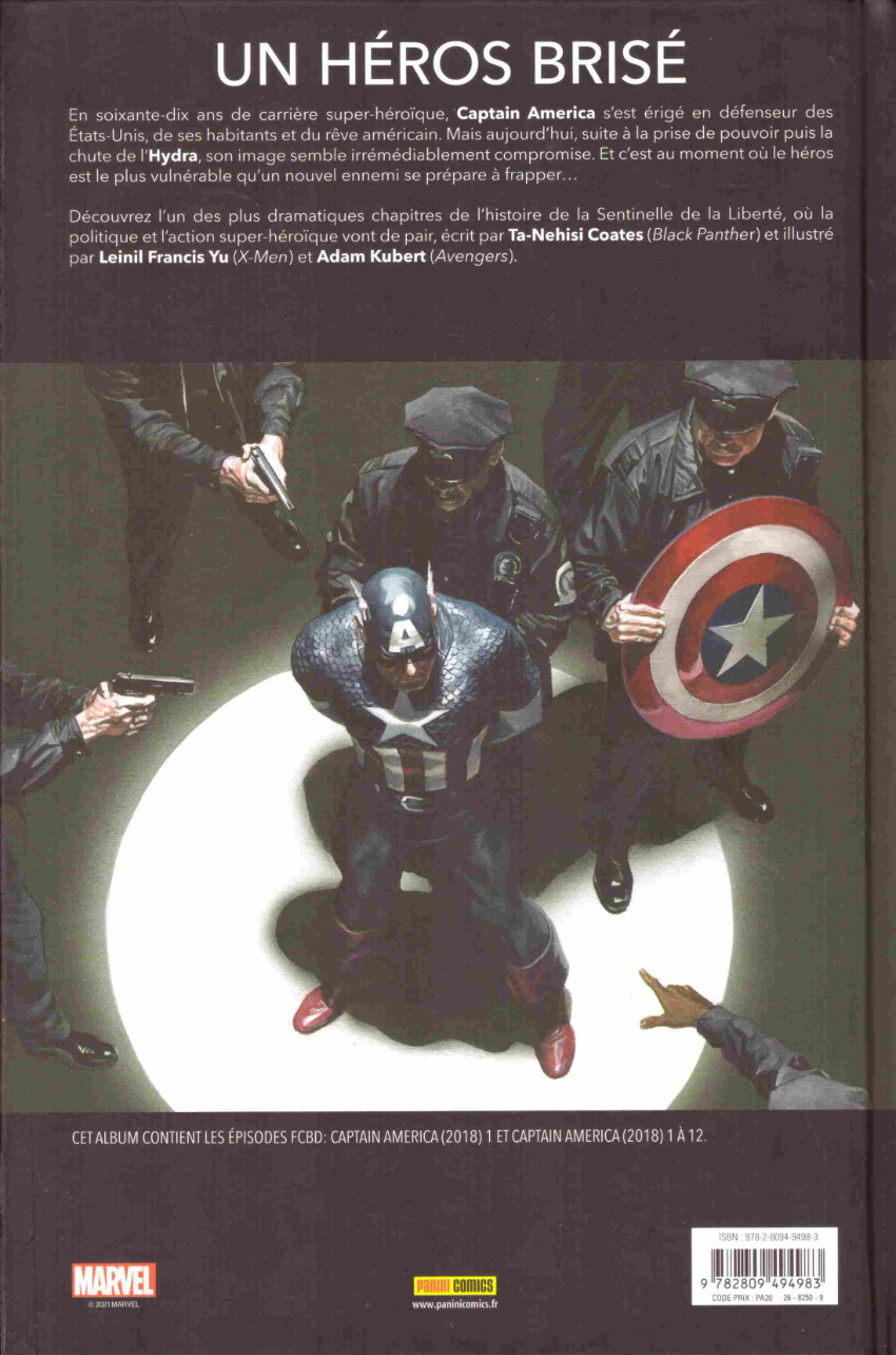 Verso de l'album Captain America - Fresh Star Tome 1 Hiver américain
