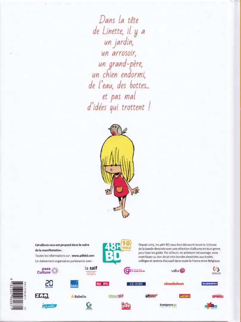 Verso de l'album Linette Tome 1 Les pieds qui poussent