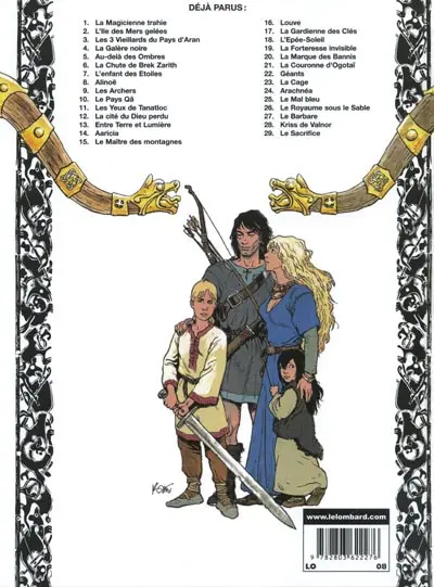 Verso de l'album Thorgal Tome 29 Le sacrifice