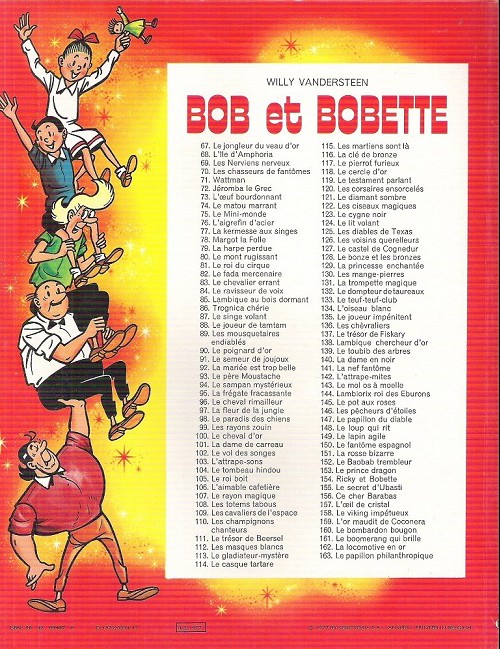 Verso de l'album Bob et Bobette Tome 130 Les mange-pierres
