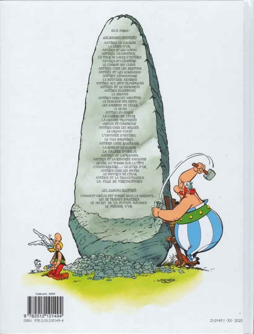 Verso de l'album Astérix Tome 17 Le domaine des dieux