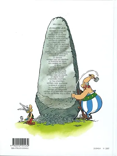 Verso de l'album Astérix Tome 11 Le bouclier Arverne