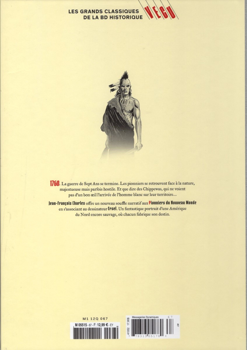 Verso de l'album Les grands Classiques de la BD Historique Vécu - La Collection Tome 68 Les Pionniers du Nouveau Monde - Tome VII : Crie-dans-le-vent