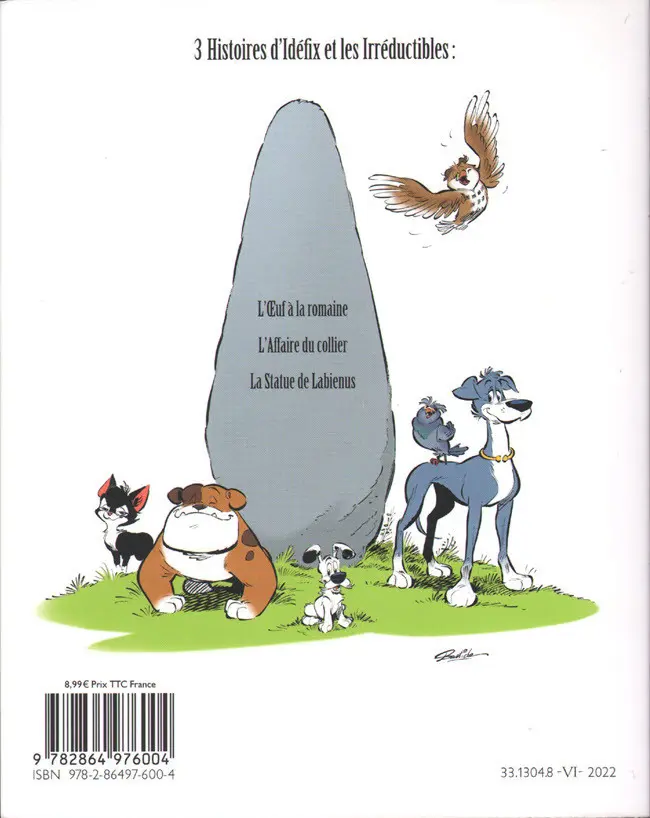 Verso de l'album Idéfix et les Irréductibles 2 Les Romains se prennent une Gamelle !