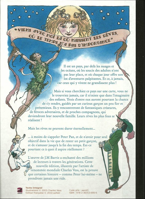 Verso de l'album Peter Pan