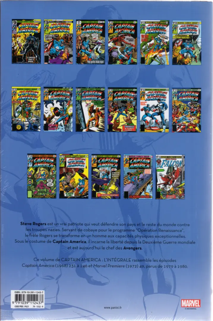 Verso de l'album Captain America - L'intégrale Tome 15 1979-1980