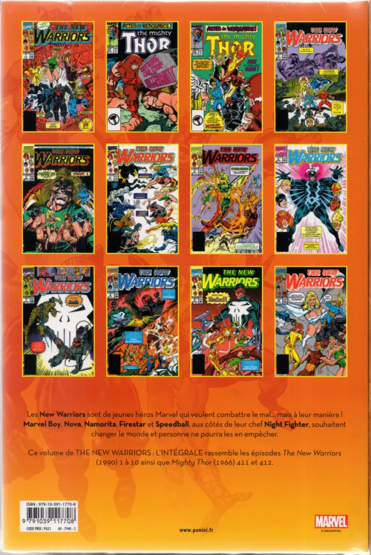 Verso de l'album The new Warriors - L'intégrale 1 1990-1991