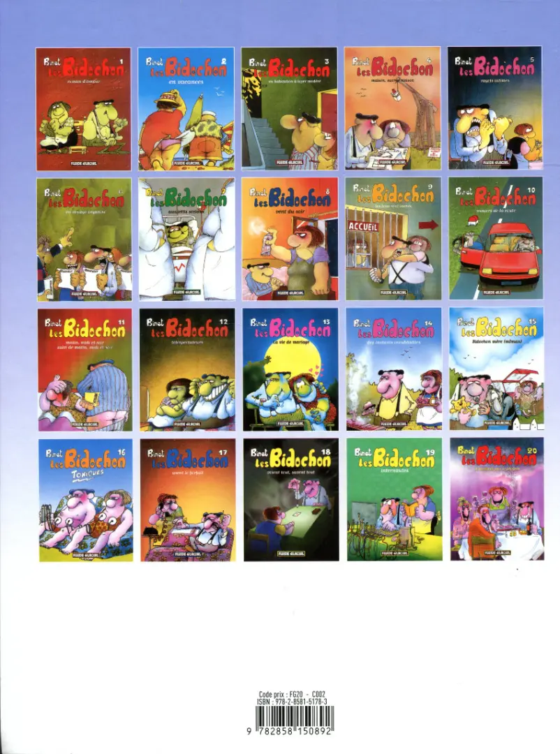 Verso de l'album Les Bidochon Tome 7 Les Bidochon, assujettis sociaux
