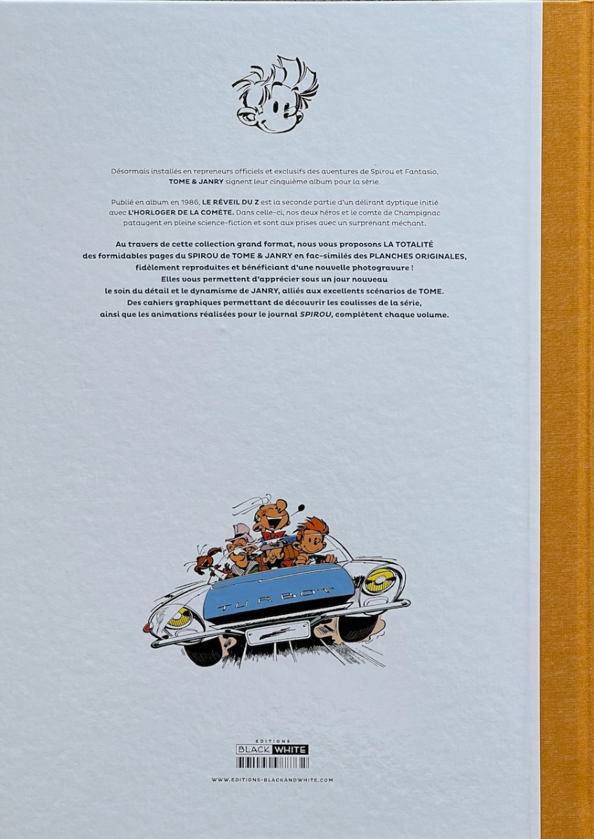 Verso de l'album Spirou et Fantasio Tome 37 Le réveil du Z