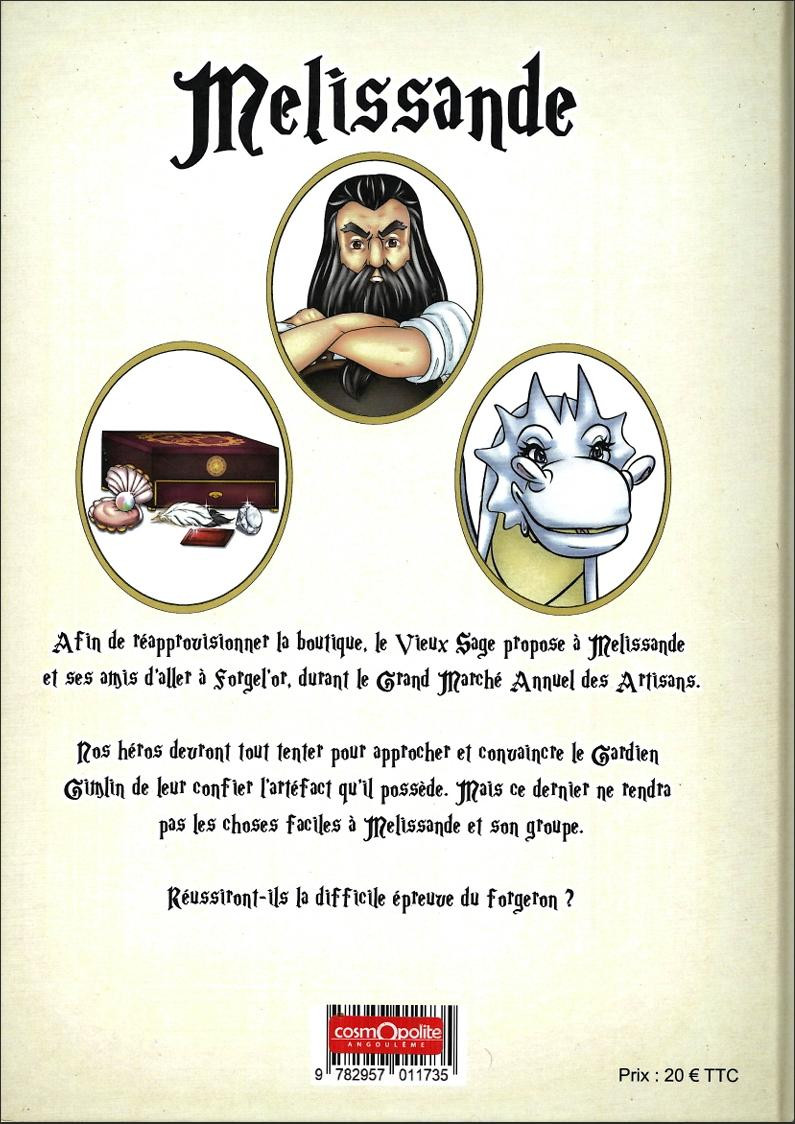 Verso de l'album Melissandre Tome 4 L'épreuve du forgeron