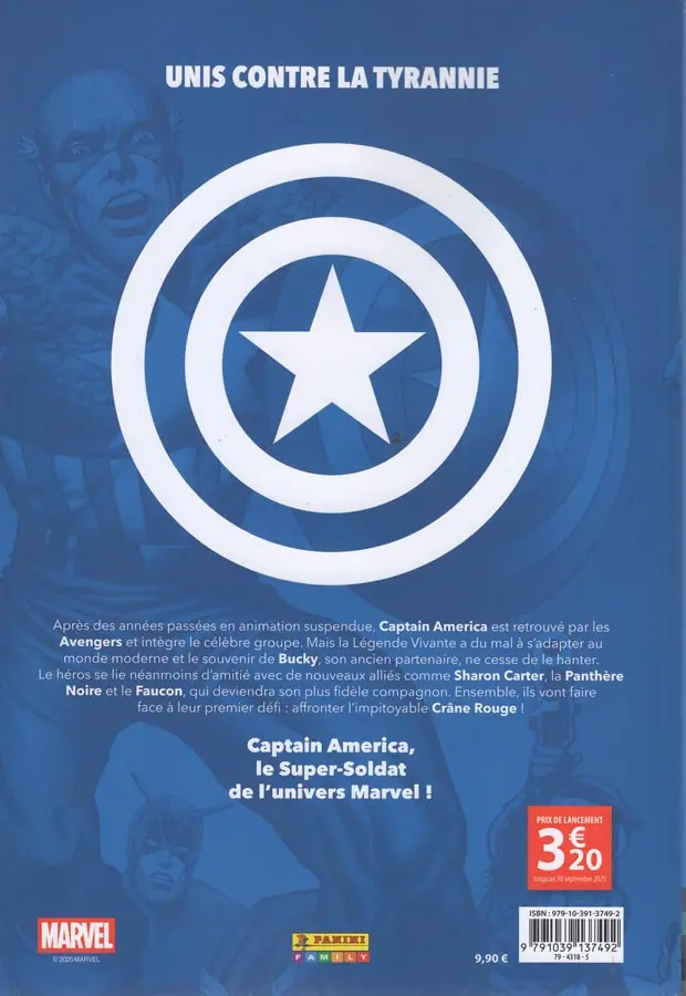 Verso de l'album Captain America - la légende vivante 1 Le monstre démasqué