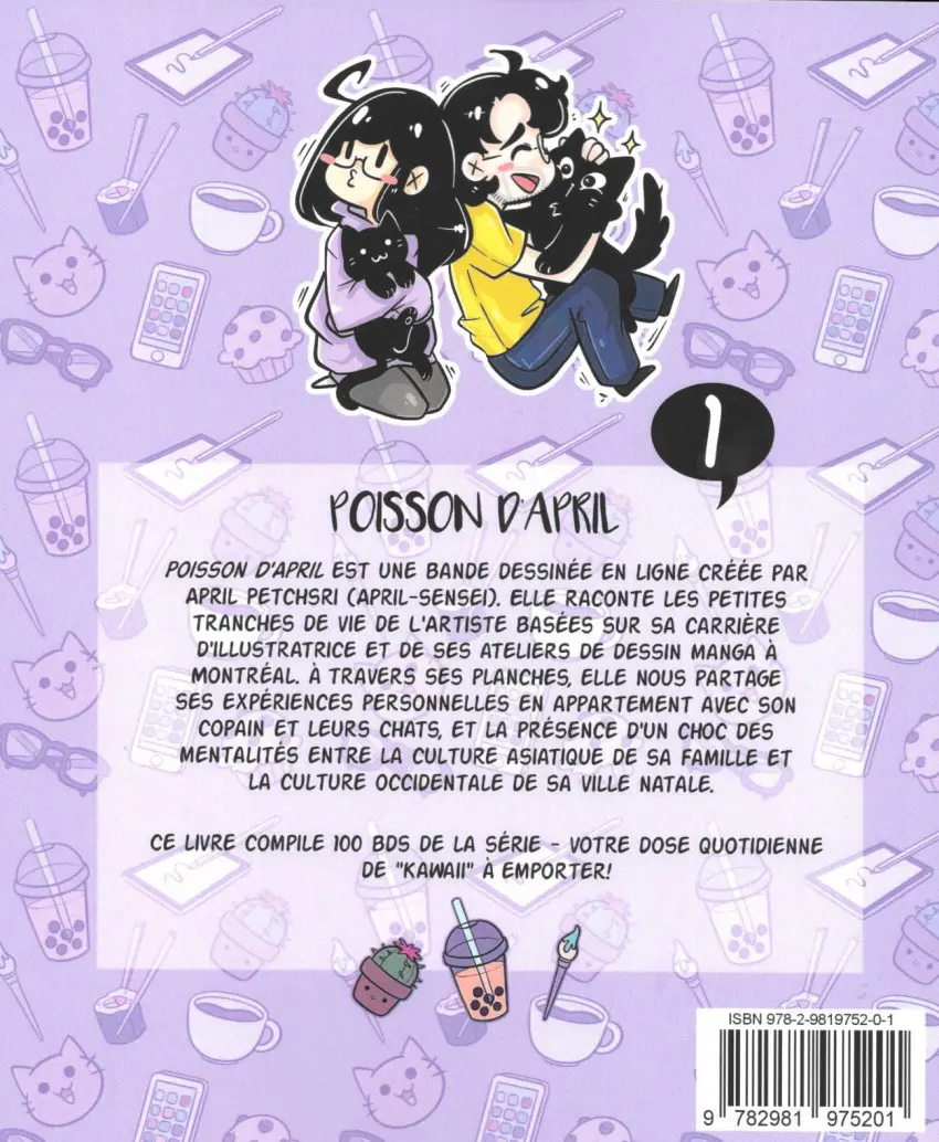 Verso de l'album Poisson d'April 1 Lorsque la vie me joue des tours