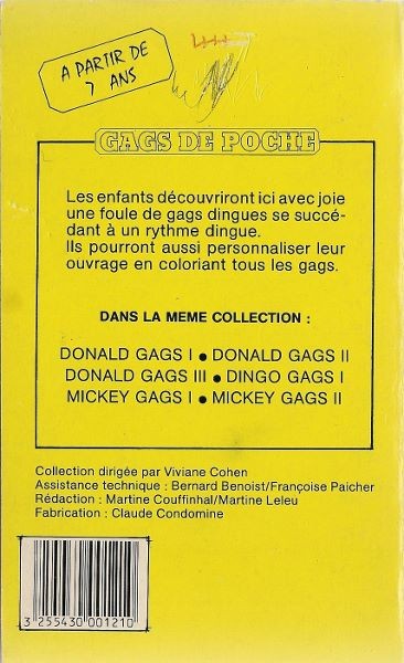 Verso de l'album Donald Tome 3 Donald Gags