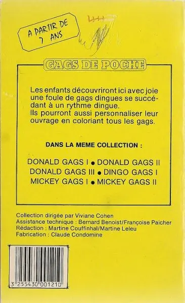 Verso de l'album Donald Tome 3 Donald Gags