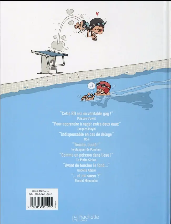 Verso de l'album #JM La natation