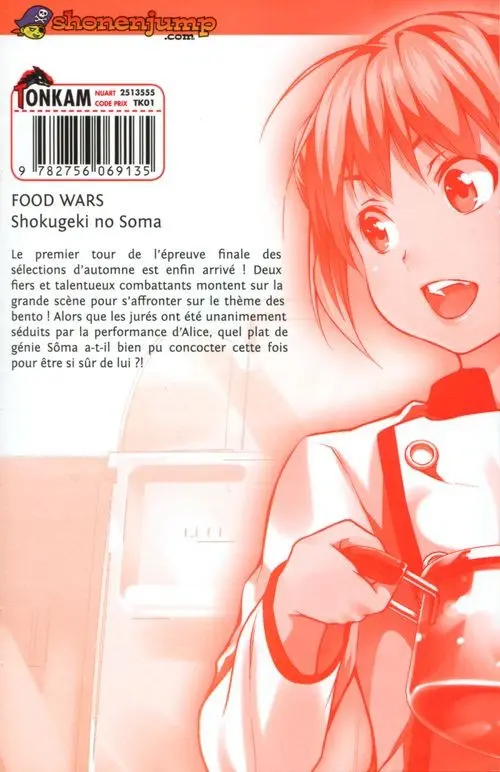 Verso de l'album Food Wars ! 9