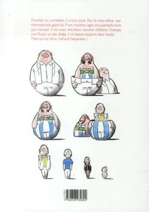 Verso de l'album Gérard Depardieu Le biopic en BD
