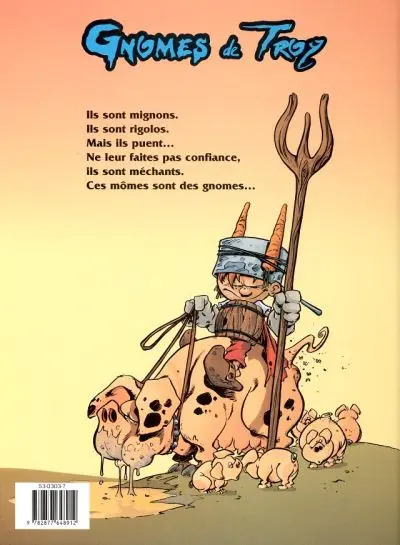 Verso de l'album Gnomes de Troy Tome 1 Humour rural