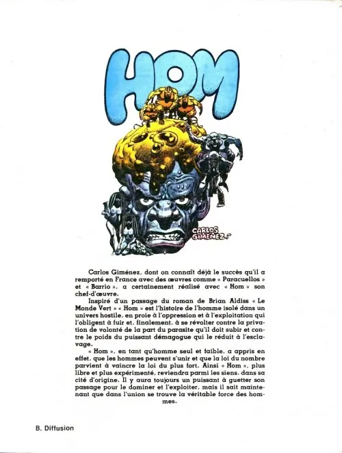 Verso de l'album Hom