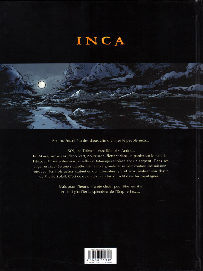Verso de l'album Inca Tome 1 L'empire des quatre quartiers