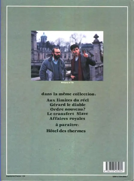Verso de l'album Jaunes Tome 5 Affaires royales